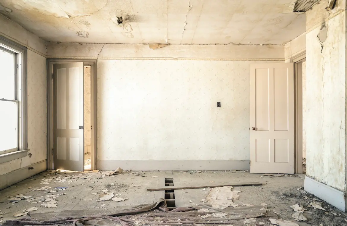 Waste disposal crew managing a cleanout project in Montgomery Village